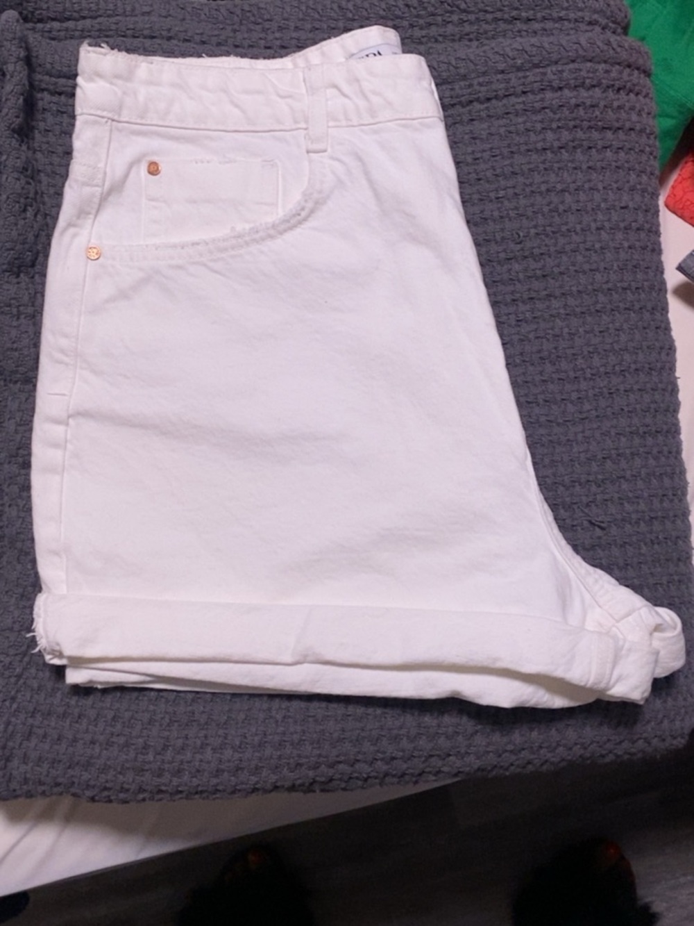 Zara White High-Rise Denim Shorts NWT Size 12